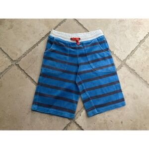Mini Boden Boys Blue Striped Terry Shorts Size 7‎